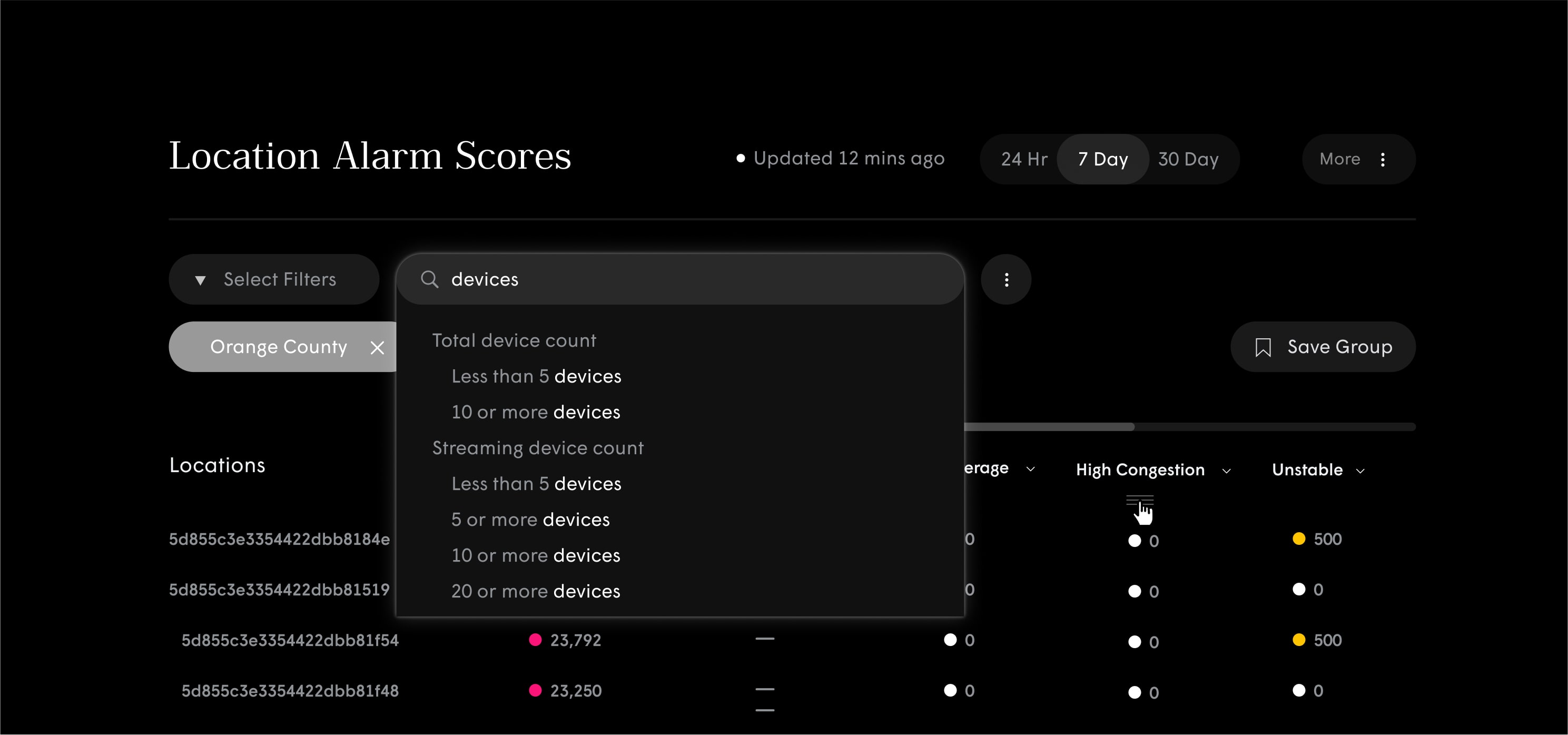 Web dashboard products — Head of Design frame