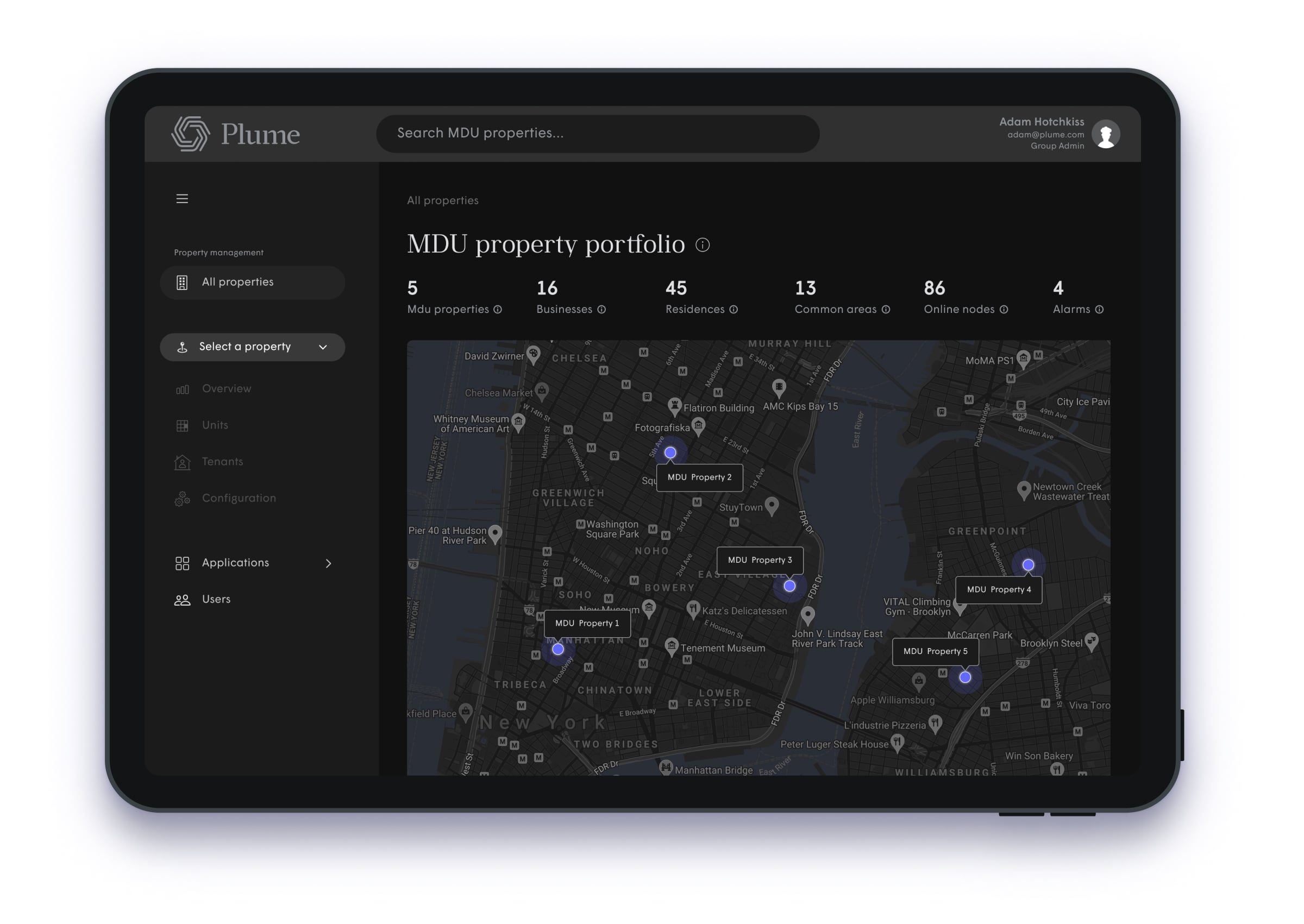 Web dashboard products — Head of Design frame