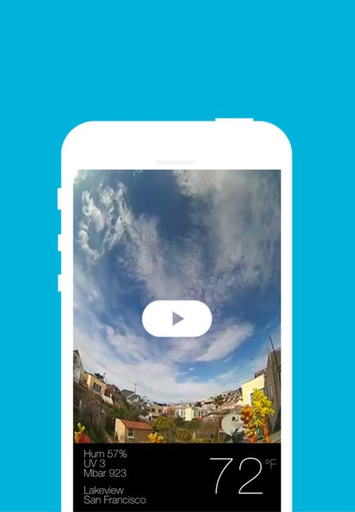 Bloomsky personal weather station product and app design